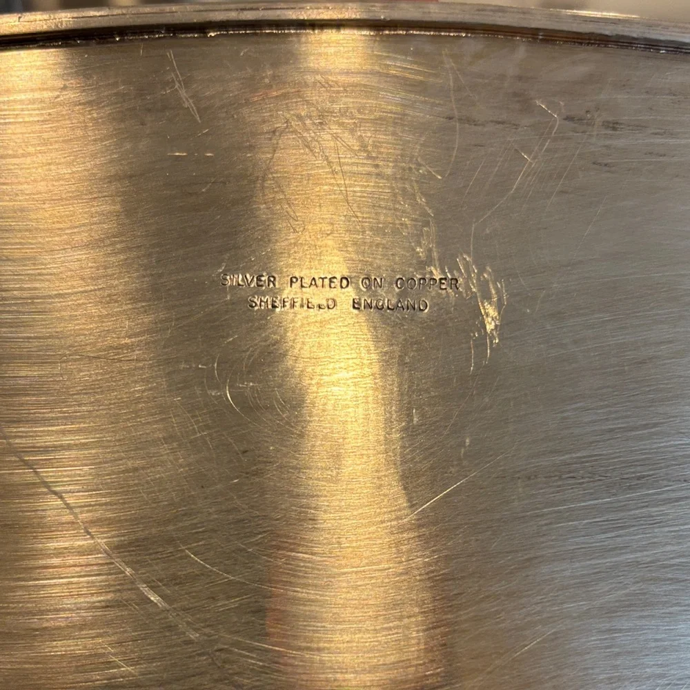 Sale-Elegant Silver Plated over Copper Decorative Tray